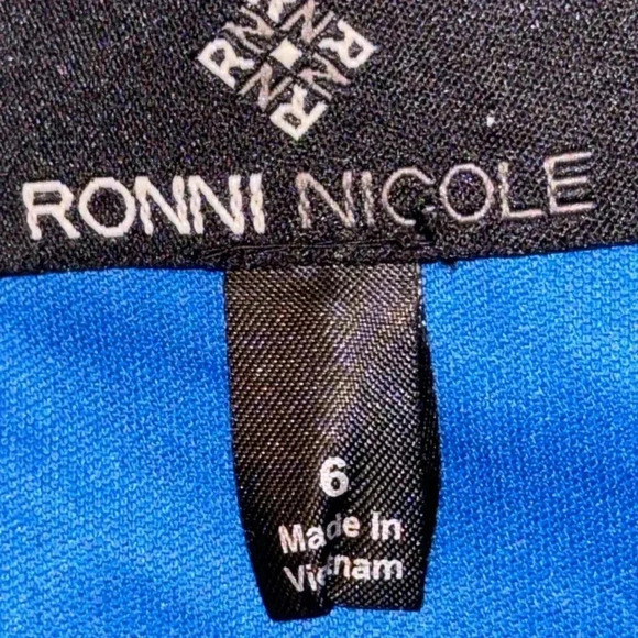 Ronni Nicole size 6 blue lace dress with intricate lace detailing throughout. - Picture 4 of 4